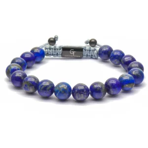 Men's LAPIS LAZULI Beaded Bracelet - Blue Stones