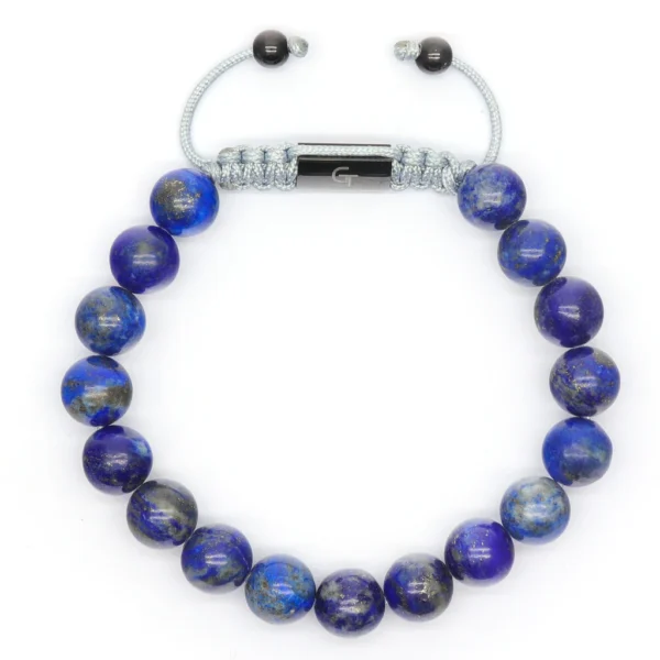 Men's LAPIS LAZULI Beaded Bracelet - Blue Stones